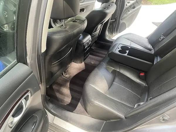 Owner's sedan rear leather interior after an Aqulux detail